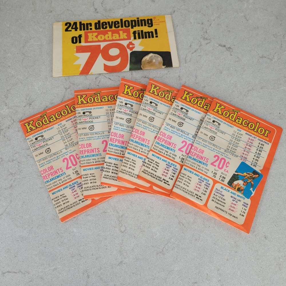 Kodak Ad Pic-Parade Photo Service Film Developing Envelope Kodacolor
